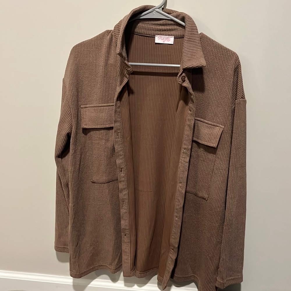 Oversized button down/light weight shacket